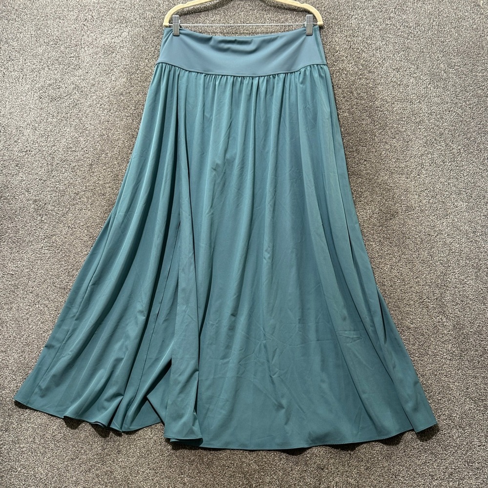 Halara Breezeful High Waisted Maxi Skirt XL Teal Blue Athleisure Flowy Stretch